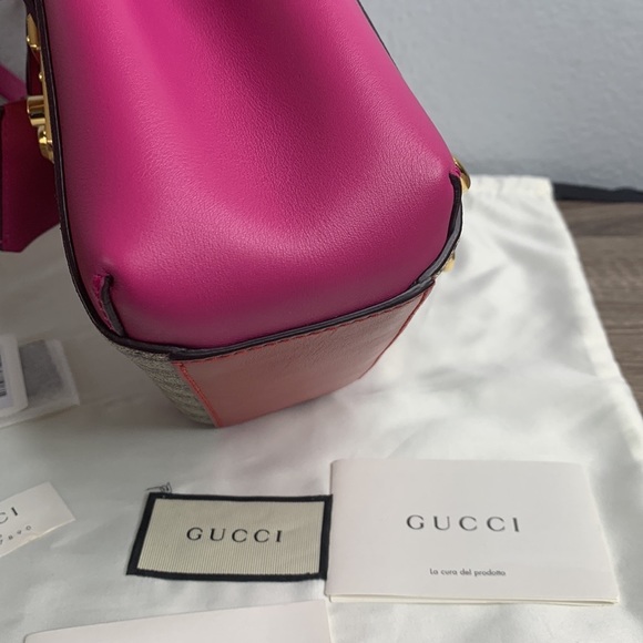 ❤️❤️SOLD❤️❤️Gucci padlock coated canvas backpack - Picture 5 of 11